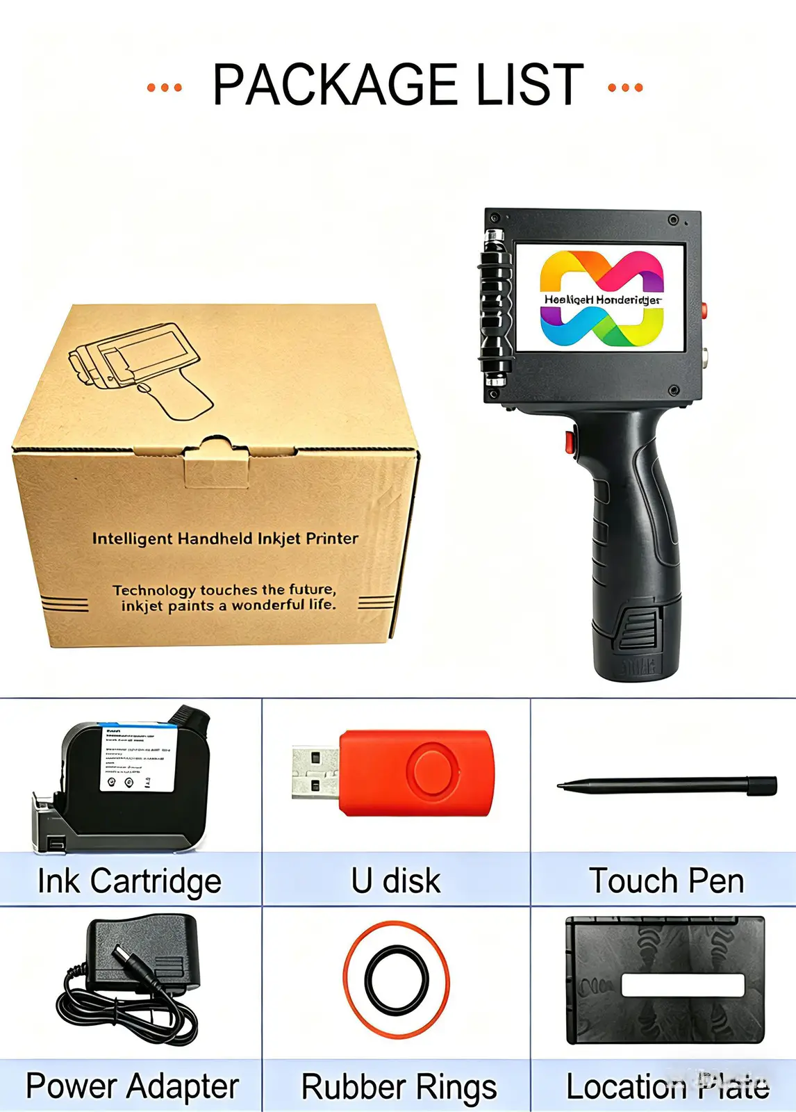 Industrial Handheld Inkjet Printer  Metal Body One-Item-One-Code Conveyor Ready, SKU 1680, product thumbnail 9