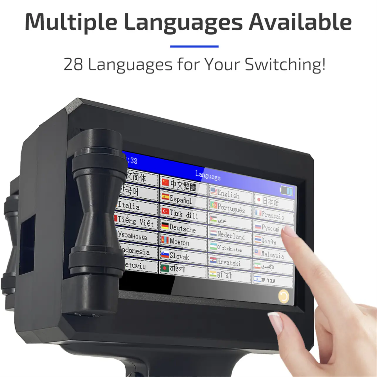 1-Inch Handheld Inkjet Printer 25.4mm Wide Format, Removable Battery, SKU 1691S, product thumbnail 6