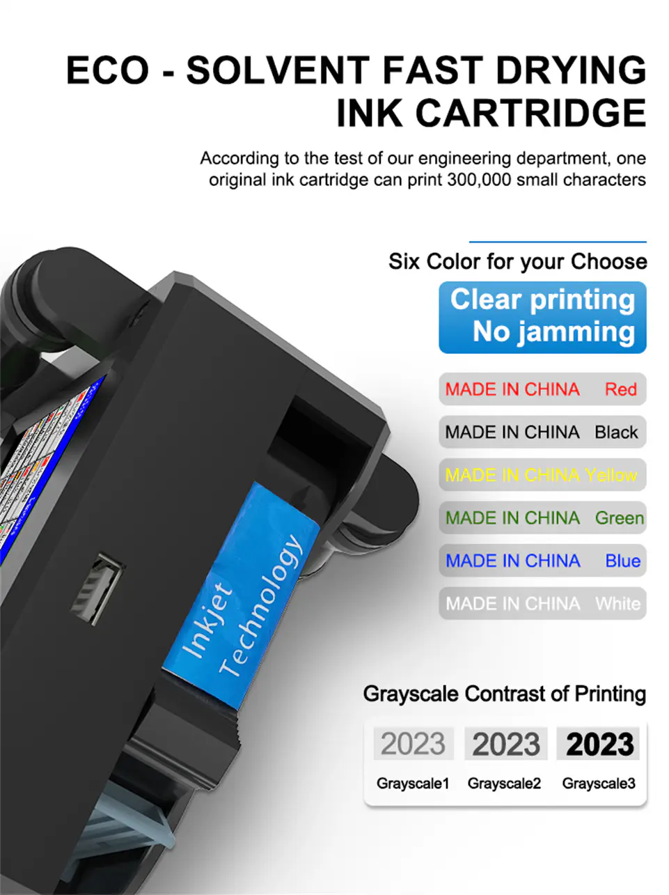 1-Inch Handheld Inkjet Printer 25.4mm Wide Format, Removable Battery, SKU 1691S, product thumbnail 7