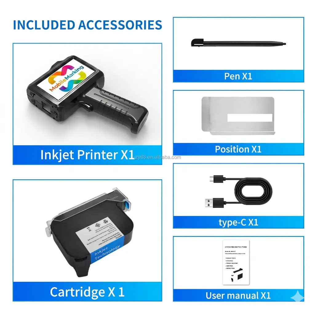 Handheld Inkjet Printer 600 DPI Type-C Charging Variable Data Printing, SKU 127A, product thumbnail 5