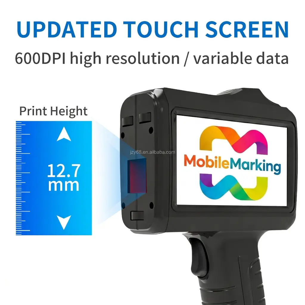 Handheld Inkjet Printer 600 DPI Type-C Charging Variable Data Printing, SKU 127A, product thumbnail 6