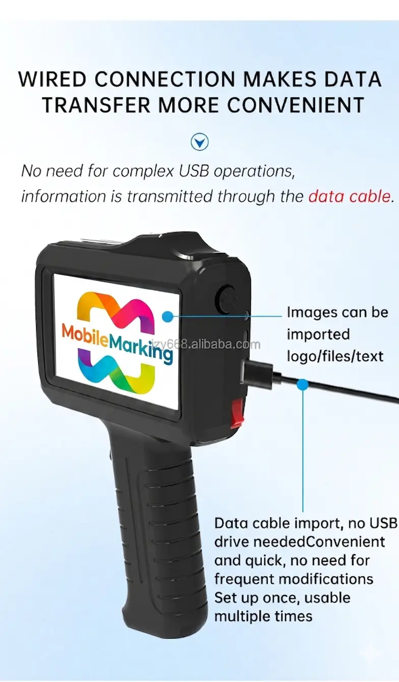 Handheld Inkjet Printer 600 DPI Type-C Charging Variable Data Printing, SKU 127A, product thumbnail 10